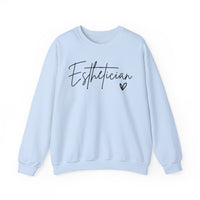 Esthetician Script, Perfect Gift for Your Botox Magician – Gildan Heavy Blend | Trendy Women’s Soft Sweatshirt. Direct to Garment. Printed & Shipped in the USA. Unisex Sizes.