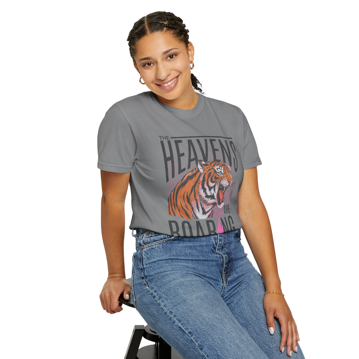 The Heavens Are Roaring, Vintage - Comfort Colors | Trendy Women's T-Shirt. Direct to Garment. Printed & Shipped in the USA. Unisex Sizes.