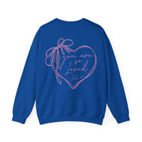 You Are So Loved, Christian Faith - Front & Back Printed – Gildan Heavy Blend | Trendy Women’s Soft Sweatshirt. Direct to Garment. Printed & Shipped in the USA. Unisex Sizes.