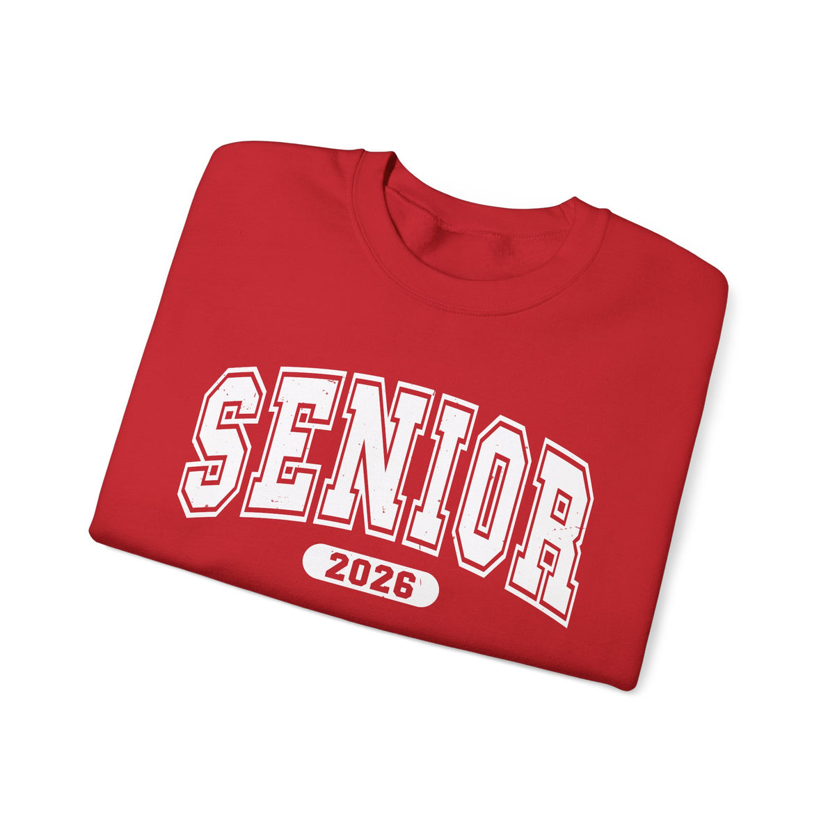 Senior 2026, Varsity – Gildan Heavy Blend | Trendy Women’s and Men's Soft Sweatshirt. Direct to Garment. Printed & Shipped in the USA. Unisex Sizes.