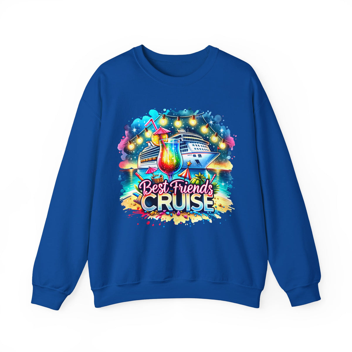 Best Friends Cruise – Gildan Heavy Blend | Trendy Women’s Soft Sweatshirt. Direct to Garment. Printed & Shipped in the USA. Unisex Sizes.