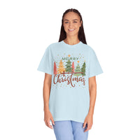 Merry ChrisTmas - Christian Faith - Comfort Colors | Trendy Women's T-Shirt. Direct to Garment. Printed & Shipped in the USA. Unisex Sizes.