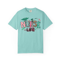 Nurse Life Cute Preppy Healthcare - Comfort Colors | Trendy Women's T-Shirt. Direct to Garment. Printed & Shipped in the USA. Unisex Sizes.