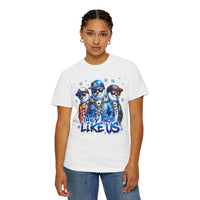 They Not Like Us Snowman - Comfort Colors | Trendy Men's and Women's T-Shirt. Direct to Garment. Printed & Shipped in the USA. Unisex Sizes.