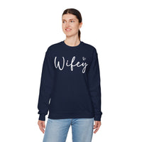 Wifey – Gildan Heavy Blend | Trendy Women’s Soft Sweatshirt. Direct to Garment. Printed & Shipped in the USA. Unisex Sizes.