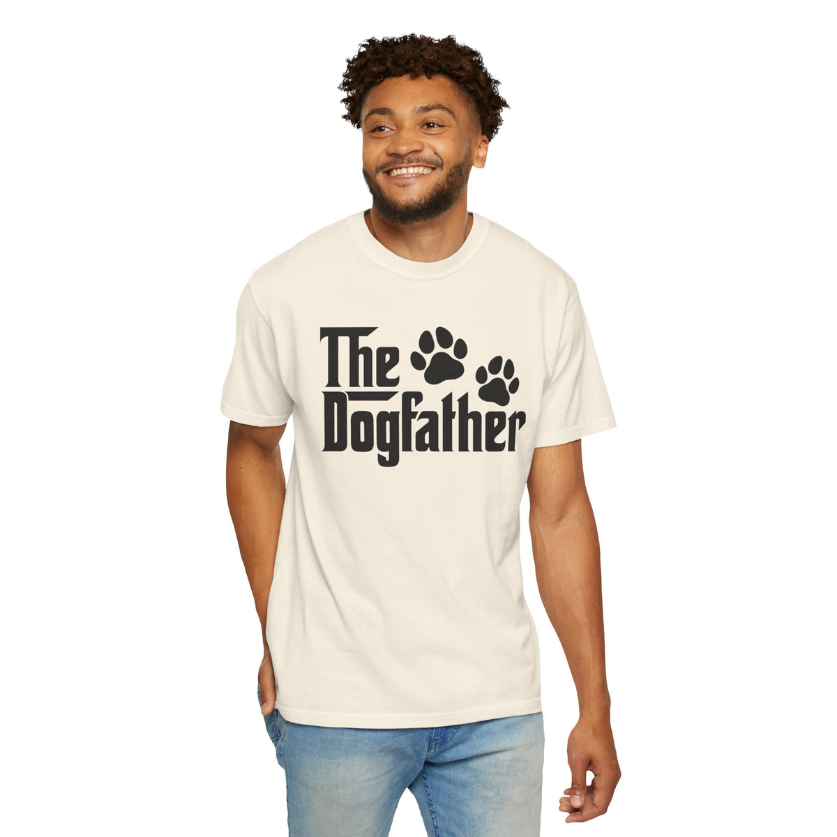 The DogFather - Comfort Colors | Trendy Men's T-Shirt. Direct to Garment. Printed & Shipped in the USA. Unisex Sizes.