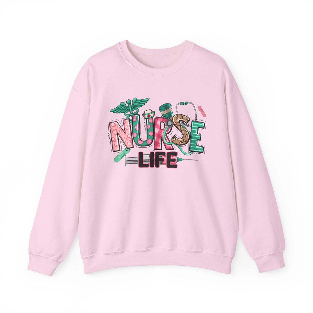 Nurse Life Cute Preppy Healthcare – Gildan Heavy Blend | Trendy Women’s Soft Sweatshirt. Direct to Garment. Printed & Shipped in the USA. Unisex Sizes.