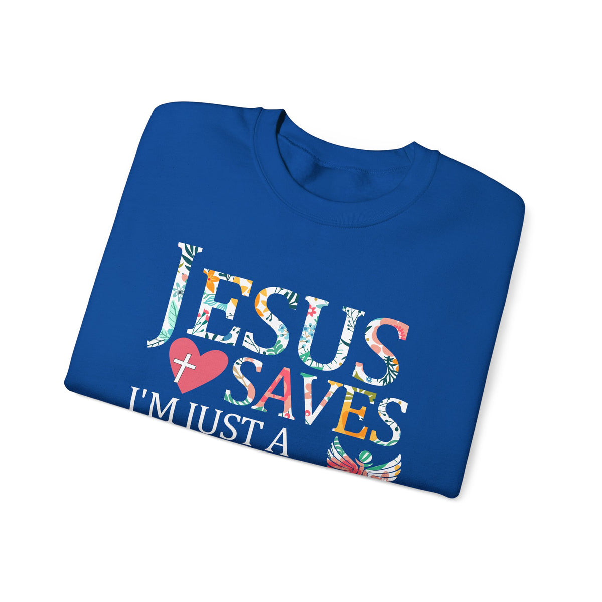 Jesus Saves - Healthcare Worker Lending My Hand – Gildan Heavy Blend | Trendy Women’s Soft Sweatshirt. Direct to Garment. Printed & Shipped in the USA. Unisex Sizes.