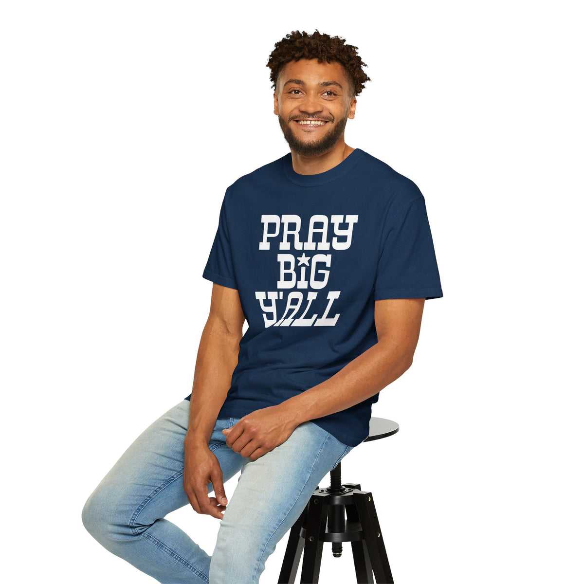 Pray Big Y'all - Comfort Colors | Trendy Women's and Men's T-Shirt. Direct to Garment. Printed & Shipped in the USA. Unisex Sizes.