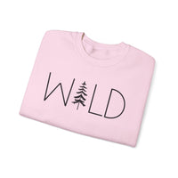 Wild Graphic, Nature, Pine Tree, Adventure – Gildan Heavy Blend | Trendy Women’s and Men's Soft Sweatshirt. Direct to Garment. Printed & Shipped in the USA. Unisex Sizes.