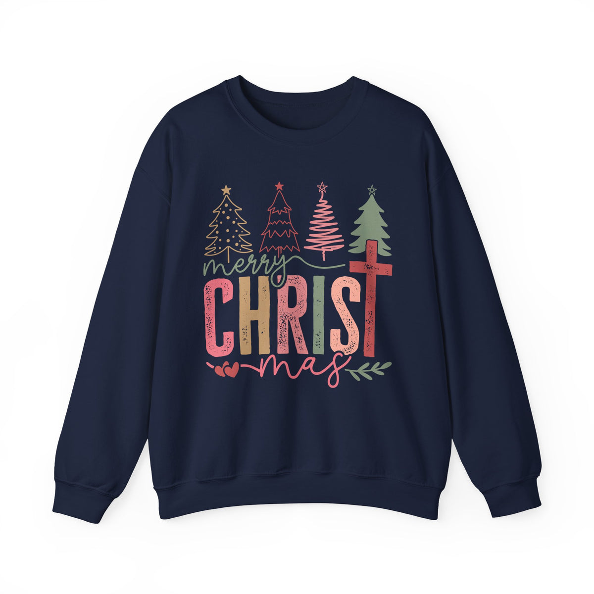 Merry ChrisTmas Christian Faith Graphic – Gildan Heavy Blend | Trendy Women’s Soft Sweatshirt. Direct to Garment. Printed & Shipped in the USA. Unisex Sizes.
