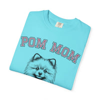 Pom Mom, Varsity - Comfort Colors | Trendy Women's T-Shirt. Direct to Garment. Printed & Shipped in the USA. Unisex Sizes.