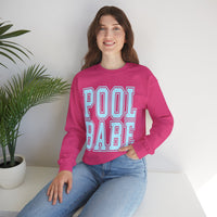 Pool Babe – Gildan Heavy Blend | Trendy Women’s Soft Sweatshirt. Direct to Garment. Printed & Shipped in the USA. Unisex Sizes.