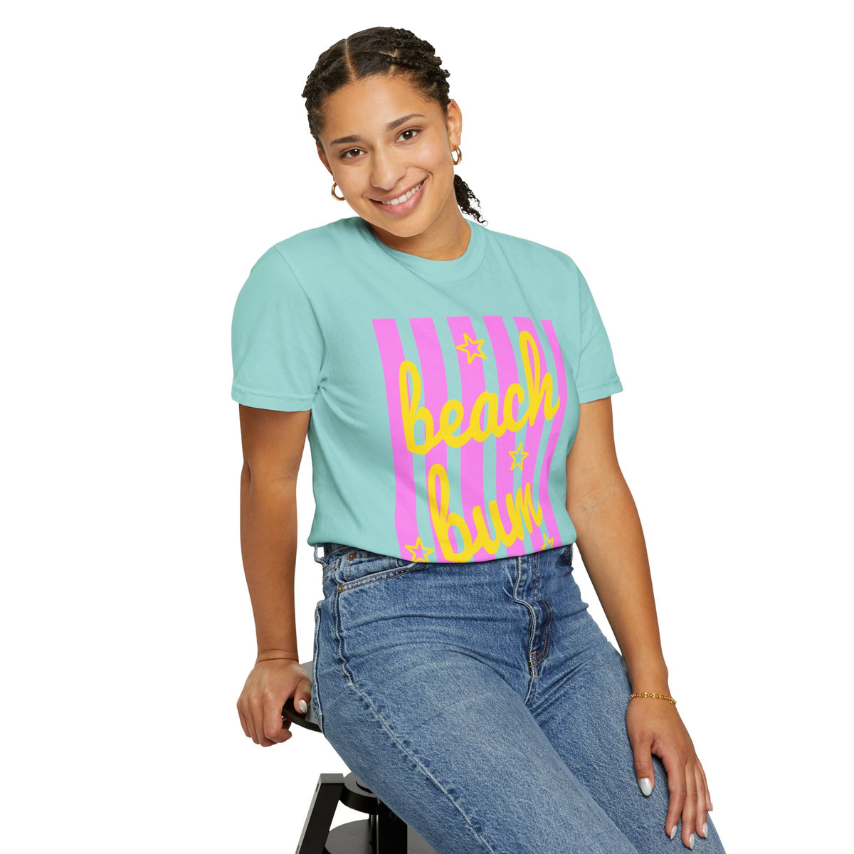 Beach Bum - Comfort Colors | Trendy Men's & Women's T-Shirt. Direct to Garment. Printed & Shipped in the USA. Unisex Sizes.