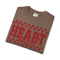 Heart Breaker, Red Checkered Distressed - Comfort Colors | Trendy Women's T-Shirt. Direct to Garment. Printed & Shipped in the USA. Unisex Sizes.