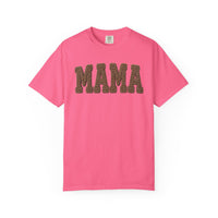 Mama, Faux Knit - Comfort Colors | Trendy Women's T-Shirt. Direct to Garment. Printed & Shipped in the USA. Unisex Sizes.