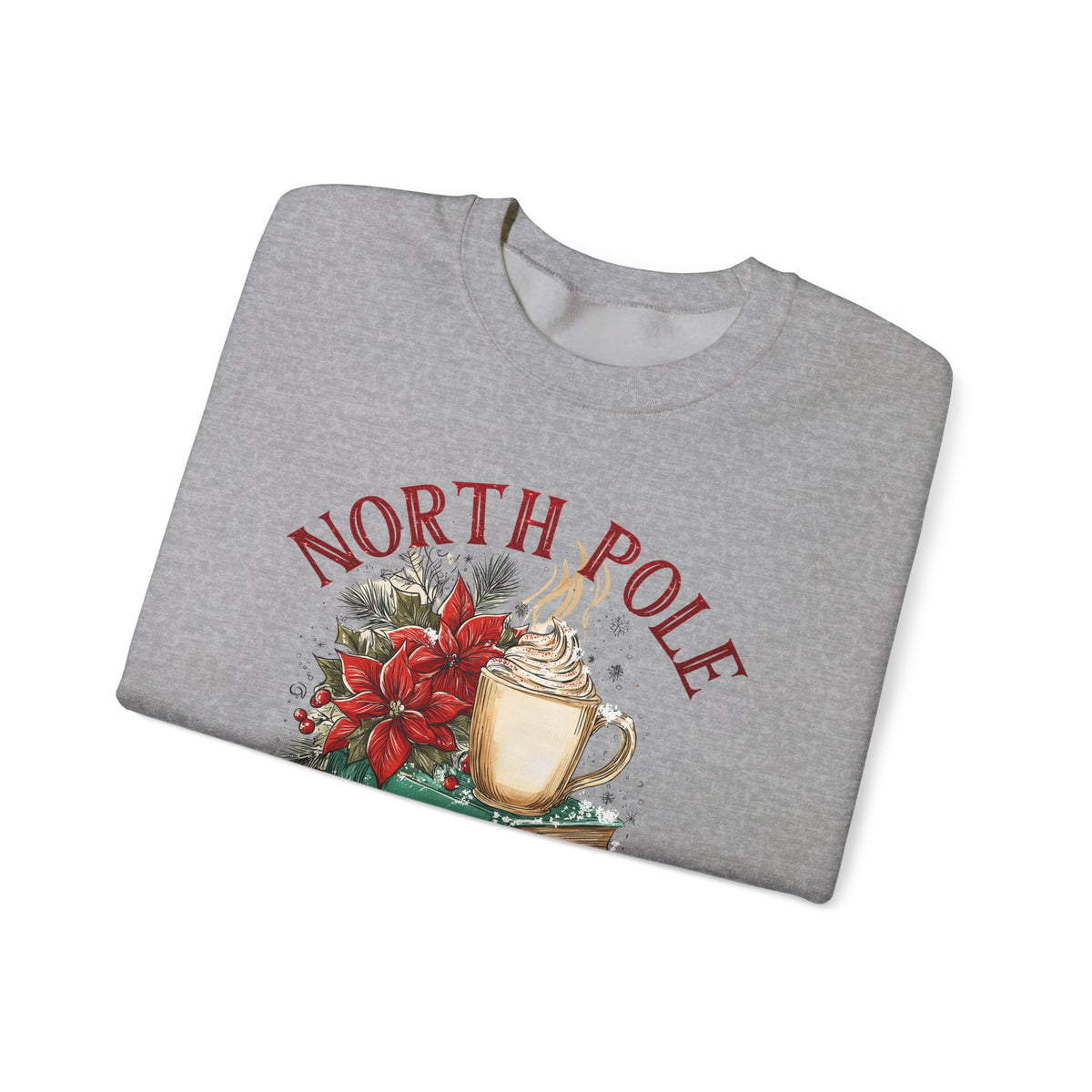 North Pole Book Club – Gildan Heavy Blend | Trendy Women’s Soft Sweatshirt. Direct to Garment. Printed & Shipped in the USA. Unisex Sizes.