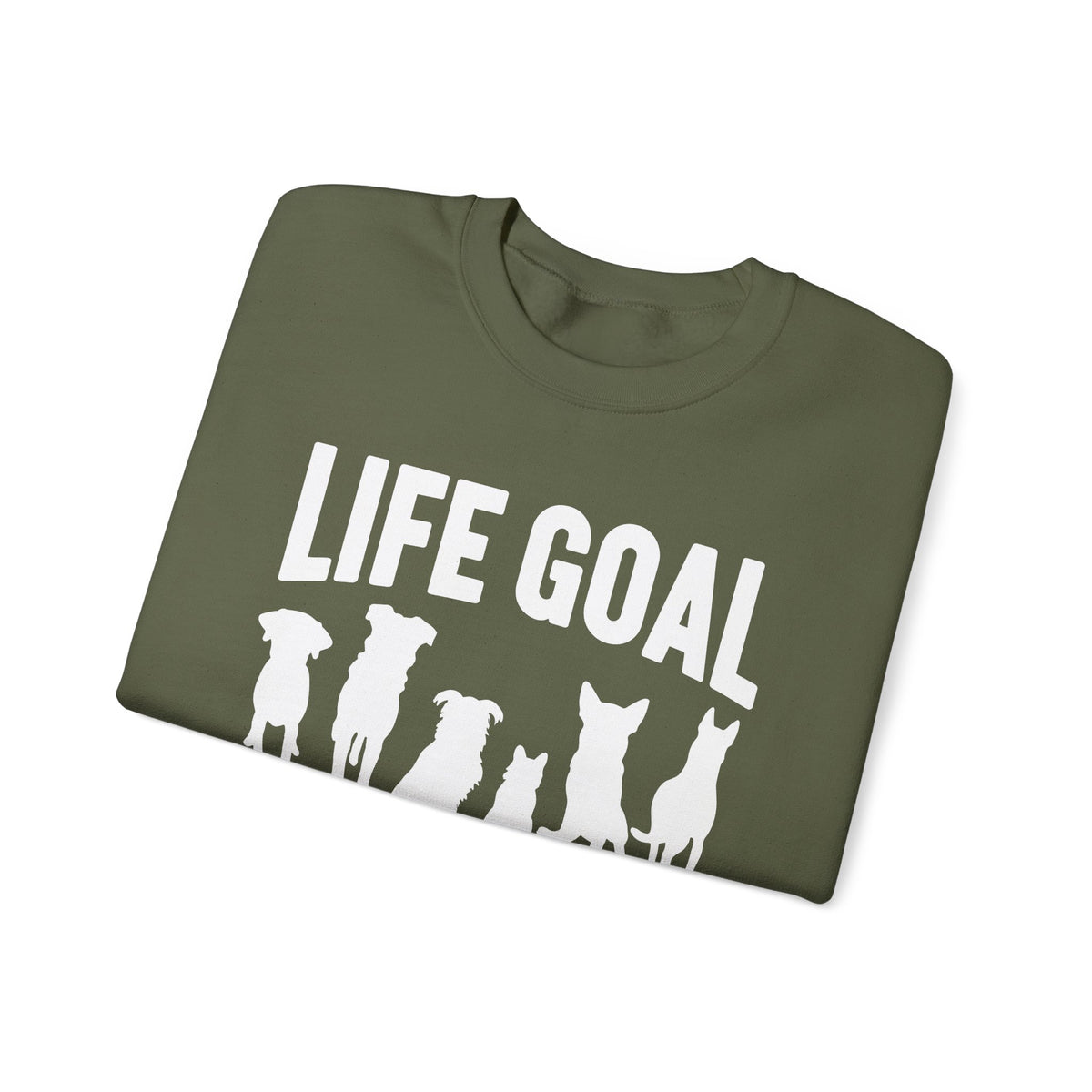 Life Goal Rescue All The Dogs – Gildan Heavy Blend | Trendy Men's and Women’s Soft Sweatshirt. Direct to Garment. Printed & Shipped in the USA. Unisex Sizes.