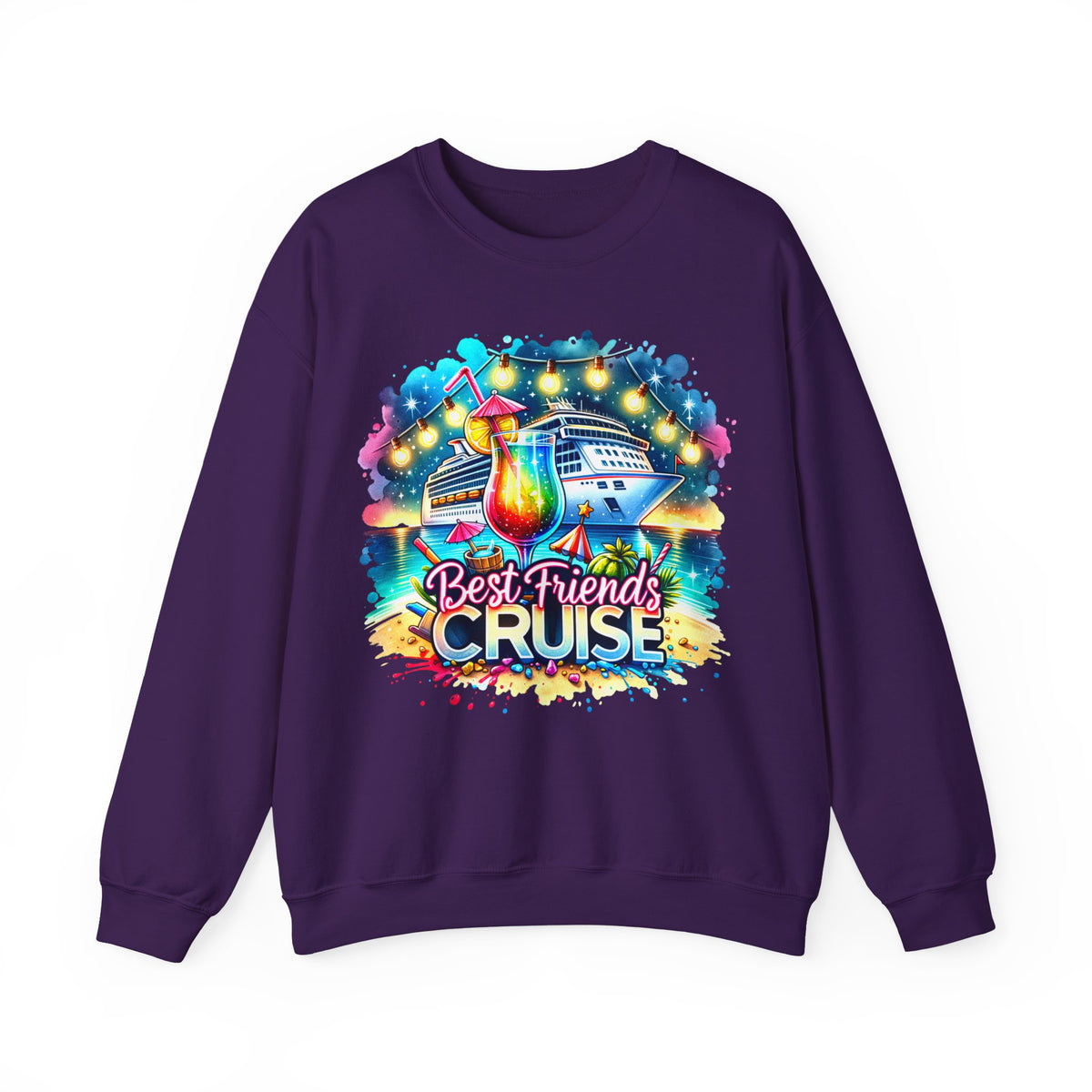 Best Friends Cruise – Gildan Heavy Blend | Trendy Women’s Soft Sweatshirt. Direct to Garment. Printed & Shipped in the USA. Unisex Sizes.