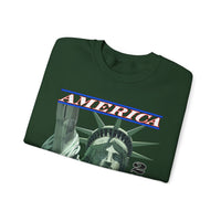 America's 250th Birthday, Statue of Liberty – Gildan Heavy Blend | Trendy Men's and Women’s Soft Sweatshirt. Direct to Garment. Printed & Shipped in the USA. Unisex Sizes.