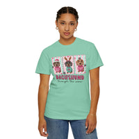 Dachshund Through the Snow - Comfort Colors | Trendy Women's T-Shirt. Direct to Garment. Printed & Shipped in the USA. Unisex Sizes.