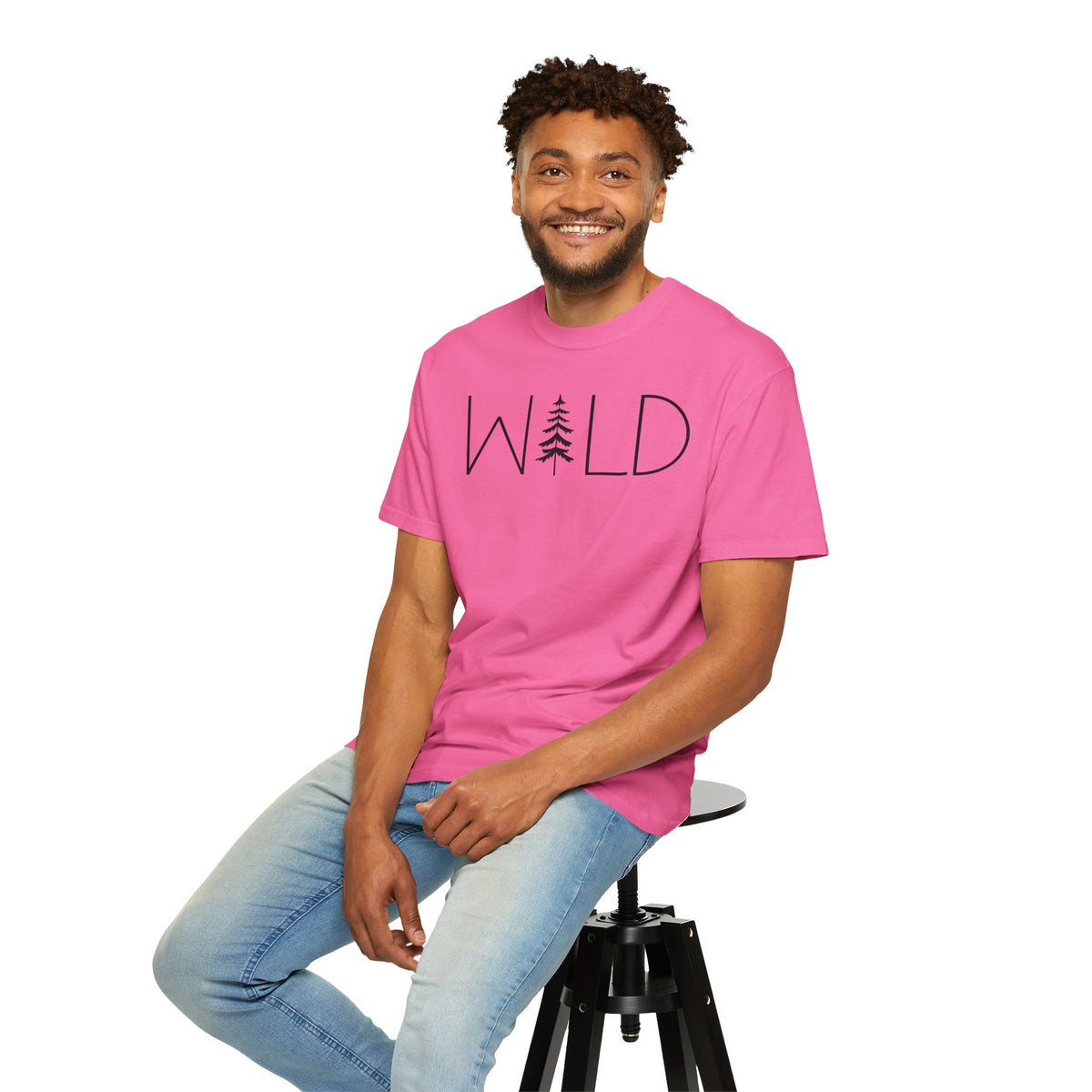 Wild Graphic, Nature, Pine Tree, Adventure - Comfort Colors | Trendy Men's and Women's T-Shirt. Direct to Garment. Printed & Shipped in the USA. Unisex Sizes.