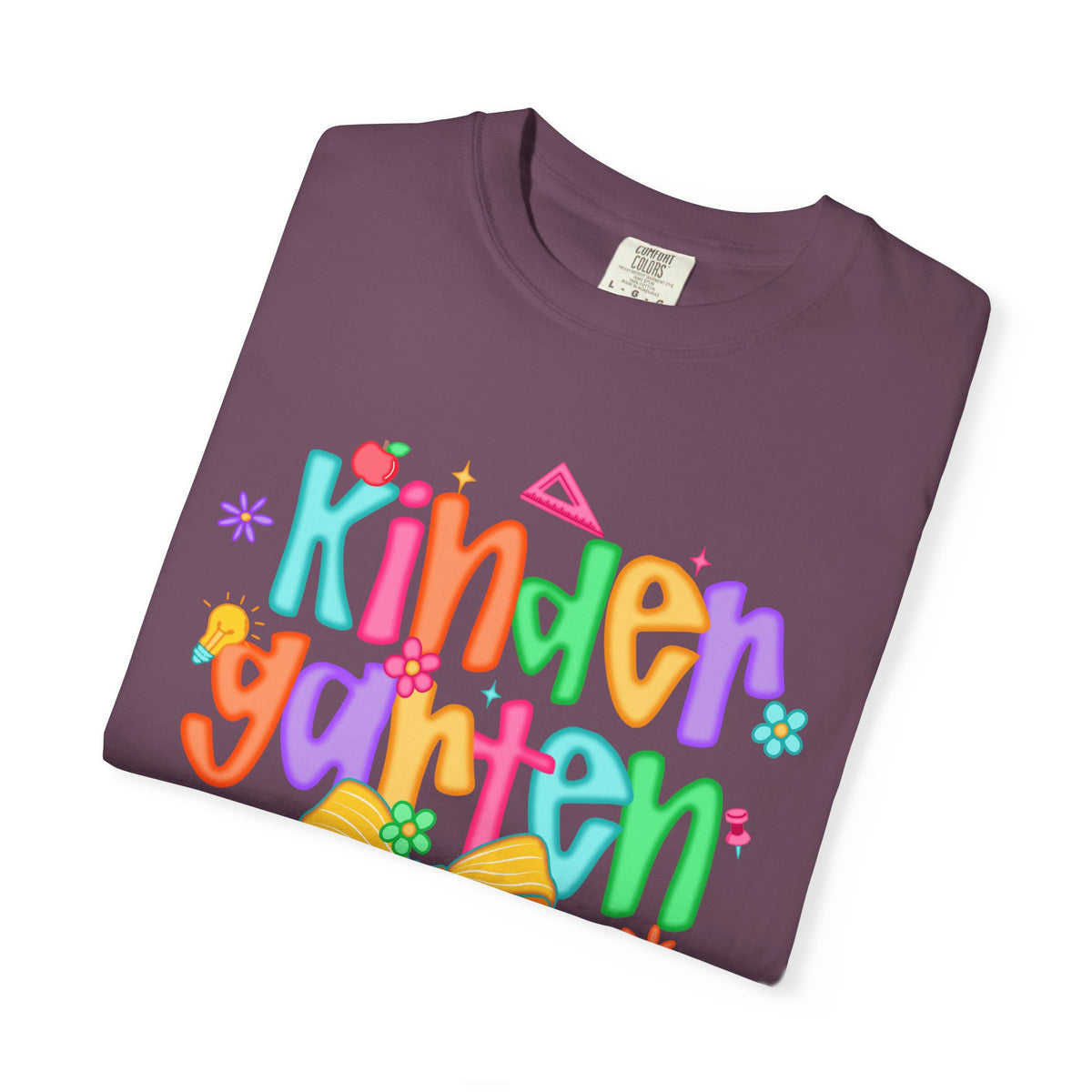 Coquette Kindergarten Pencil Bow - Comfort Colors | Trendy Women's T-Shirt. Direct to Garment. Printed & Shipped in the USA. Unisex Sizes.