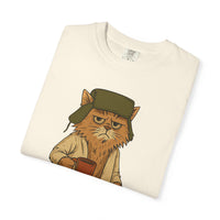 Litter's Full, Funny Cat - Comfort Colors | Trendy Men's and Women's T-Shirt. Direct to Garment. Printed & Shipped in the USA. Unisex Sizes.