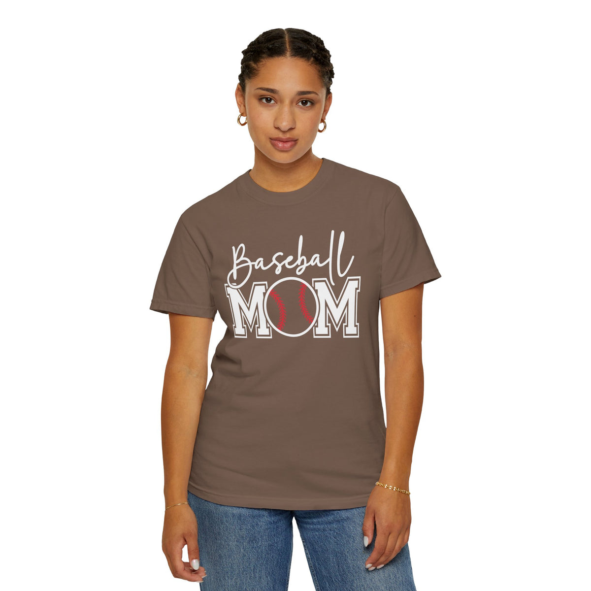 Baseball Mom - Comfort Colors | Trendy Women's T-Shirt. Direct to Garment. Printed & Shipped in the USA. Unisex Sizes.