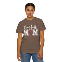 Baseball Mom - Comfort Colors | Trendy Women's T-Shirt. Direct to Garment. Printed & Shipped in the USA. Unisex Sizes.