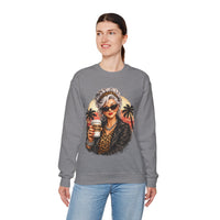 Too Old To Care, Fashionista Grandma – Gildan Heavy Blend | Trendy Women’s Soft Sweatshirt. Direct to Garment. Printed & Shipped in the USA. Unisex Sizes.