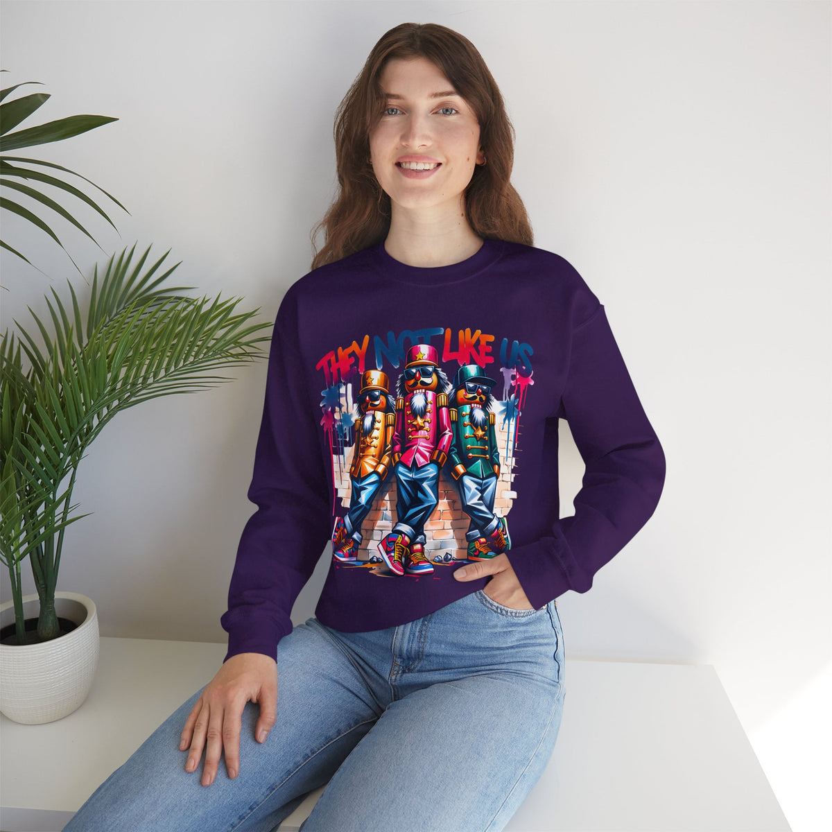 They Not Like Us Nutcracker Trio Christmas – Gildan Heavy Blend | Trendy Women’s and Men's Soft Sweatshirt. Direct to Garment. Printed & Shipped in the USA. Unisex Sizes.