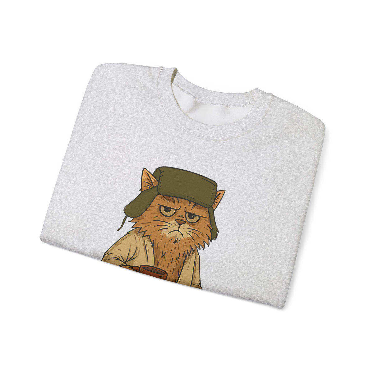 Litter's Full, Funny Cat – Gildan Heavy Blend | Trendy Men's and Women’s Soft Sweatshirt. Direct to Garment. Printed & Shipped in the USA. Unisex Sizes.