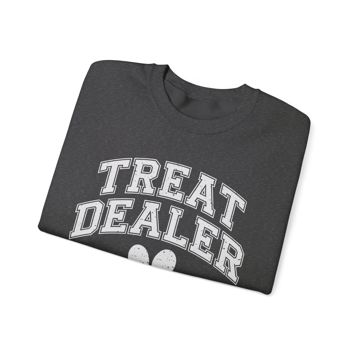 Treat Dealer, Dog Lover – Gildan Heavy Blend | Trendy Men's and Women’s Soft Sweatshirt. Direct to Garment. Printed & Shipped in the USA. Unisex Sizes.