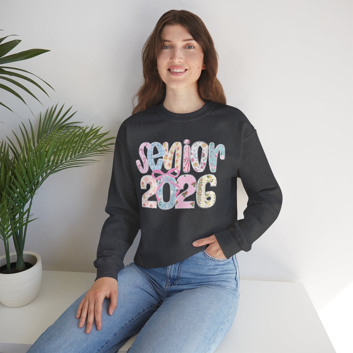 Class of 2026 Senior - Pink Coquette Bow – Gildan Heavy Blend | Trendy Women’s Soft Sweatshirt. Direct to Garment. Printed & Shipped in the USA. Unisex Sizes.