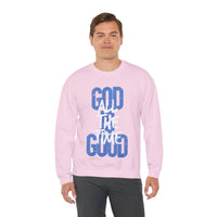 God is Good All The Time – Gildan Heavy Blend | Trendy Women’s and Women's Soft Sweatshirt. Direct to Garment. Printed & Shipped in the USA. Unisex Sizes.