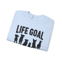 Life Goal Rescue All The Dogs – Gildan Heavy Blend | Trendy Men's and Women’s Soft Sweatshirt. Direct to Garment. Printed & Shipped in the USA. Unisex Sizes.