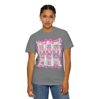 Coquette Pastel Christmas Nutcracker Trio Pink and Green - Comfort Colors | Trendy Women's T-Shirt. Direct to Garment. Printed & Shipped in the USA. Unisex Sizes.