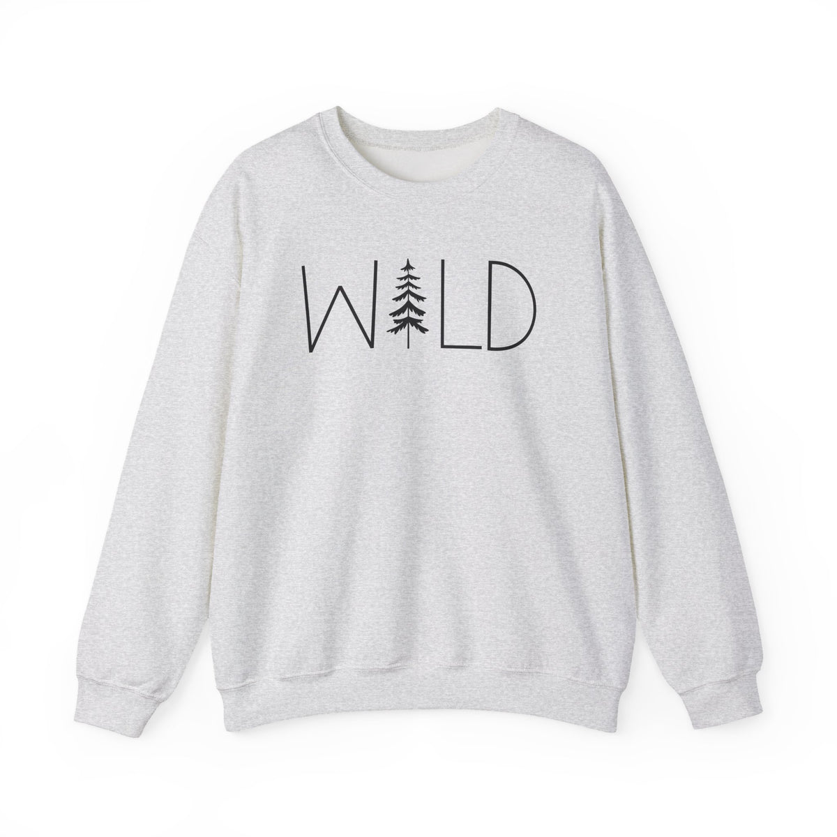 Wild Graphic, Nature, Pine Tree, Adventure – Gildan Heavy Blend | Trendy Women’s and Men's Soft Sweatshirt. Direct to Garment. Printed & Shipped in the USA. Unisex Sizes.