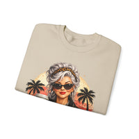 Too Old To Care, Fashionista Grandma – Gildan Heavy Blend | Trendy Women’s Soft Sweatshirt. Direct to Garment. Printed & Shipped in the USA. Unisex Sizes.