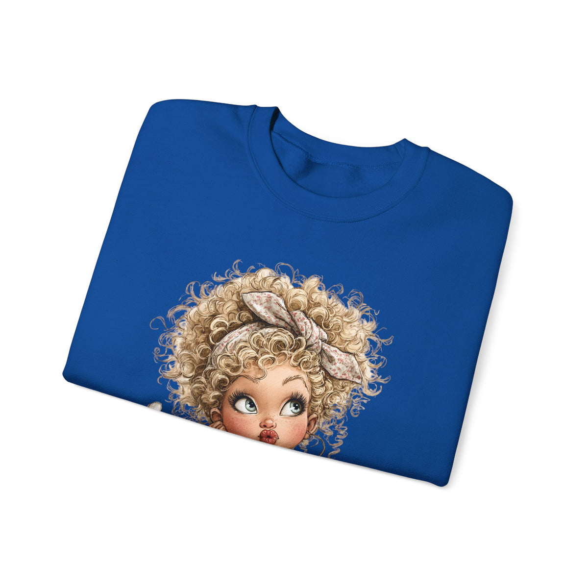 Cute Artist Curly Girl – Gildan Heavy Blend | Trendy Women’s Soft Sweatshirt. Direct to Garment. Printed & Shipped in the USA. Unisex Sizes.