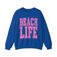 Beach Life – Gildan Heavy Blend | Trendy Men's & Women’s Soft Sweatshirt. Direct to Garment. Printed & Shipped in the USA. Unisex Sizes.
