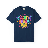 Coquette Second Grade Pencil Bow - Comfort Colors | Trendy Women's T-Shirt. Direct to Garment. Printed & Shipped in the USA. Unisex Sizes.