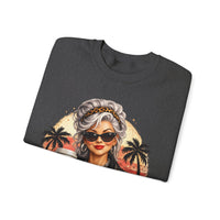 Too Old To Care, Fashionista Grandma – Gildan Heavy Blend | Trendy Women’s Soft Sweatshirt. Direct to Garment. Printed & Shipped in the USA. Unisex Sizes.