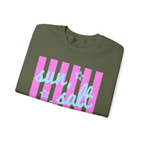 Sun, Salt and Sand – Gildan Heavy Blend | Trendy Women’s Soft Sweatshirt. Direct to Garment. Printed & Shipped in the USA. Unisex Sizes.
