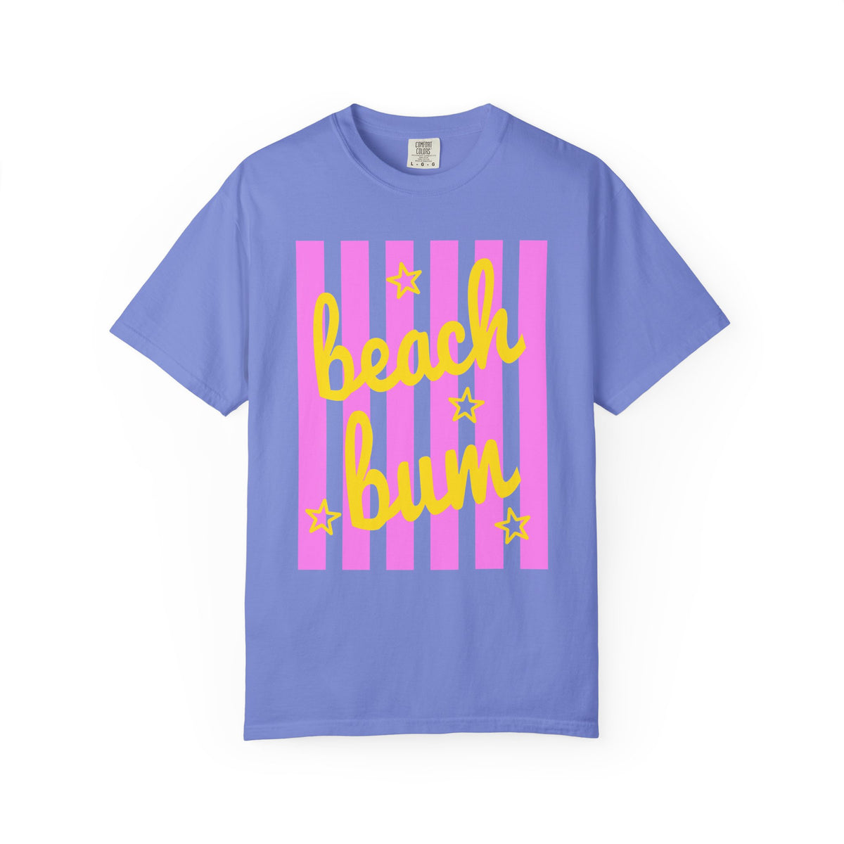 Beach Bum - Comfort Colors | Trendy Men's & Women's T-Shirt. Direct to Garment. Printed & Shipped in the USA. Unisex Sizes.