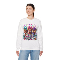 Cute Highland Cows Bingo Squad – Gildan Heavy Blend | Trendy Women’s Soft Sweatshirt. Direct to Garment. Printed & Shipped in the USA. Unisex Sizes.