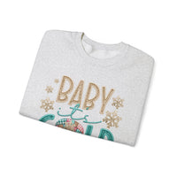 Baby It's Cold Outside Snowman – Gildan Heavy Blend | Trendy Women’s Soft Sweatshirt. Direct to Garment. Printed & Shipped in the USA. Unisex Sizes.
