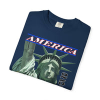 America's 250th Birthday, Statue of Liberty - Comfort Colors | Trendy Men's and Women's T-Shirt. Direct to Garment. Printed & Shipped in the USA. Unisex Sizes.