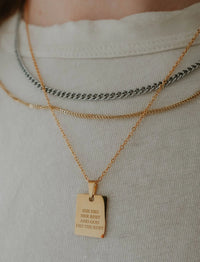 Necklace: She Did Her Best & God Did The Rest - 18k Yellow Gold Plated